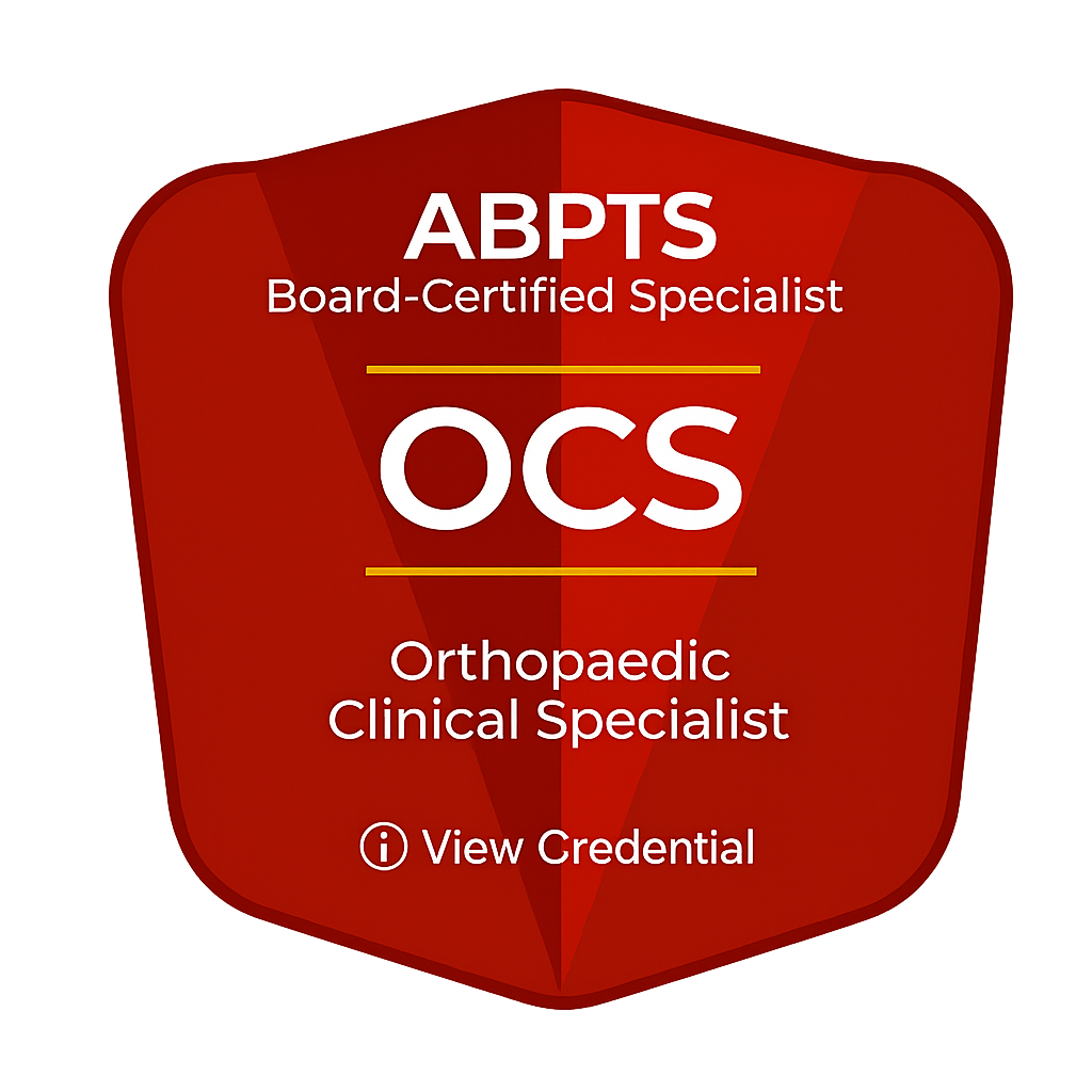 ABPTS Board-Certified Specialist in Orthopaedic Physical Therapy badge