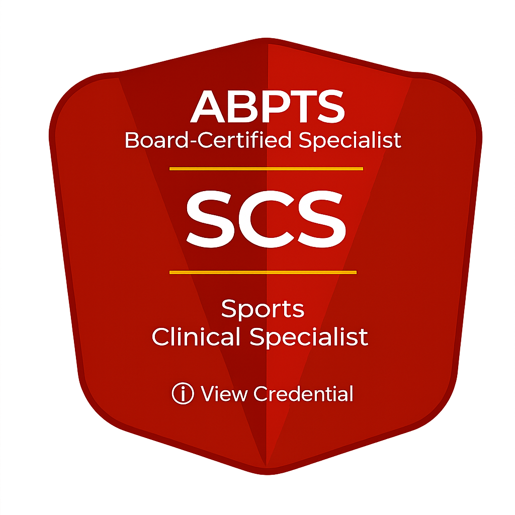 ABPTS Board-Certified Specialist in Sports Physical Therapy badge